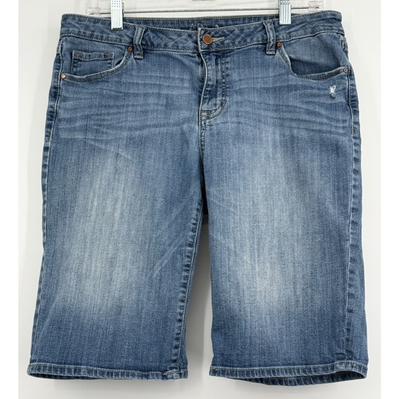 Apt. 9 Pants - Apt 9 Women 12 Jean Bermuda Distress Shorts 90s Y2K Hip Hops Grunge Festival Y2K